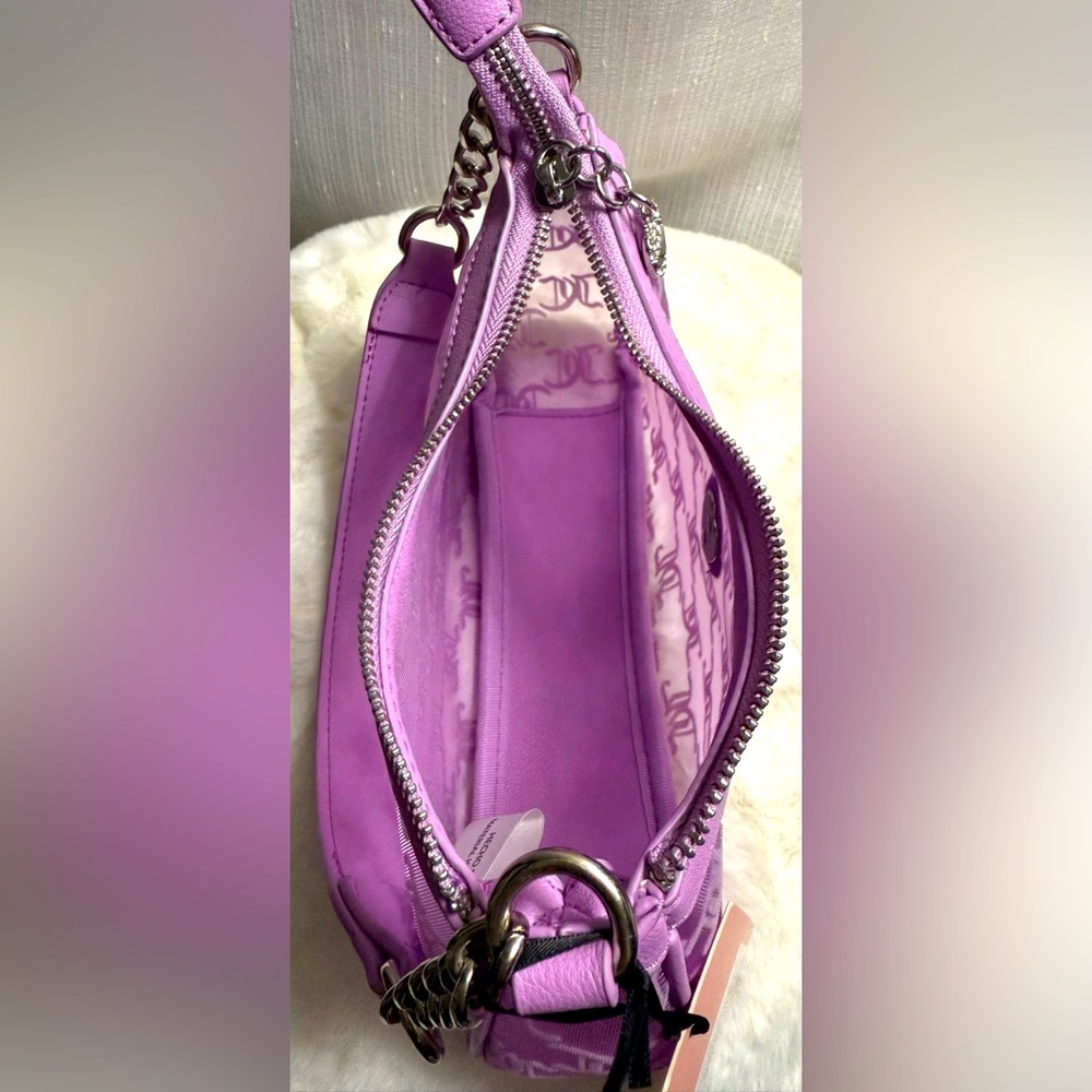 NEW Juicy Couture Violet Purple Tulle Mesh Shoulder Bag - Picture 7 of 9